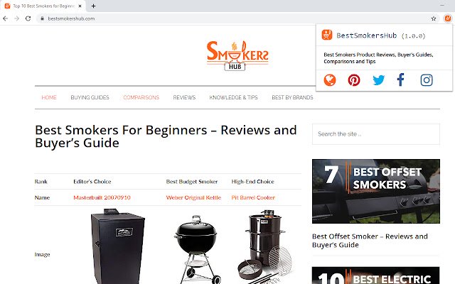 Pinakamahusay na Smokers Hub mula sa Chrome web store na tatakbo sa OffiDocs Chromium online