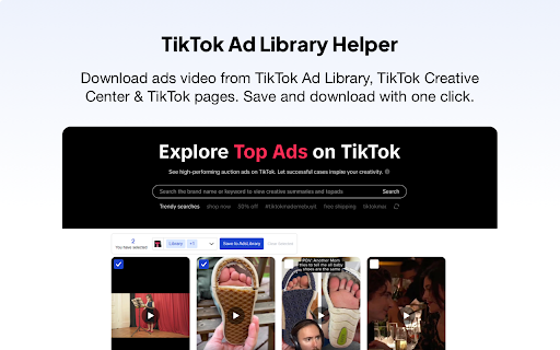Best TikTok Ad Helper  from Chrome web store to be run with OffiDocs Chromium online