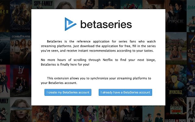 BetaSeries from Chrome web store to be run with OffiDocs Chromium online BetaSeries from Chrome web store to be run with OffiDocs Chromium online