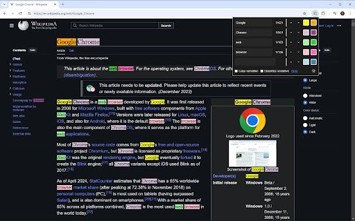 Better Ctrl+F  from Chrome web store to be run with OffiDocs Chromium online