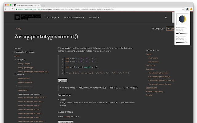 Mas mahusay na Dark Mode mula sa Chrome web store na tatakbo sa OffiDocs Chromium online