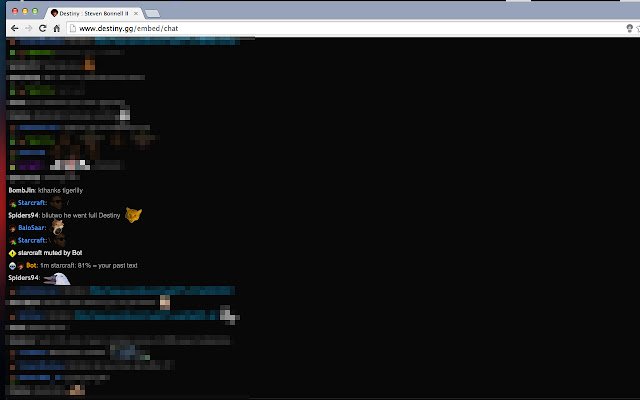 Better Destiny.gg  from Chrome web store to be run with OffiDocs Chromium online