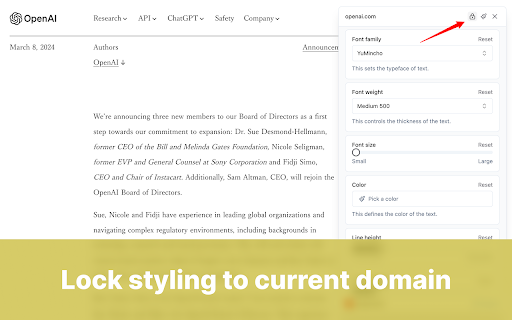 Better Font  from Chrome web store to be run with OffiDocs Chromium online