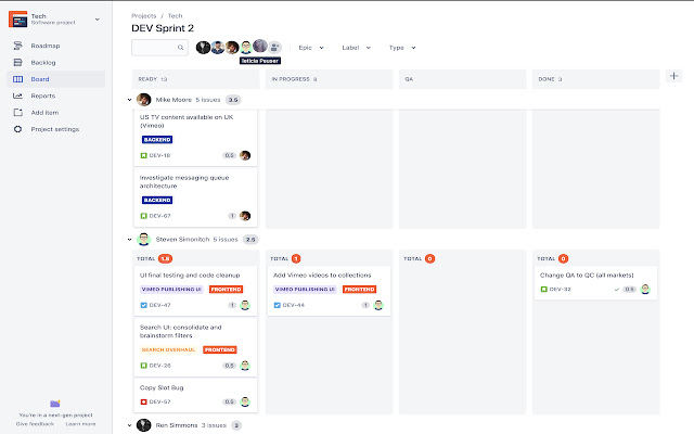 ກະດານ Jira Sprint ທີ່ດີຂຶ້ນຈາກຮ້ານເວັບ Chrome ທີ່ຈະດໍາເນີນການກັບ OffiDocs Chromium ອອນໄລນ໌