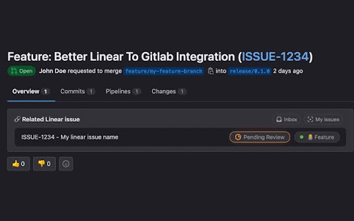 Better Linear to Gitlab Integration  from Chrome web store to be run with OffiDocs Chromium online