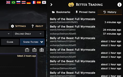 Better PathOfExile Trading  from Chrome web store to be run with OffiDocs Chromium online