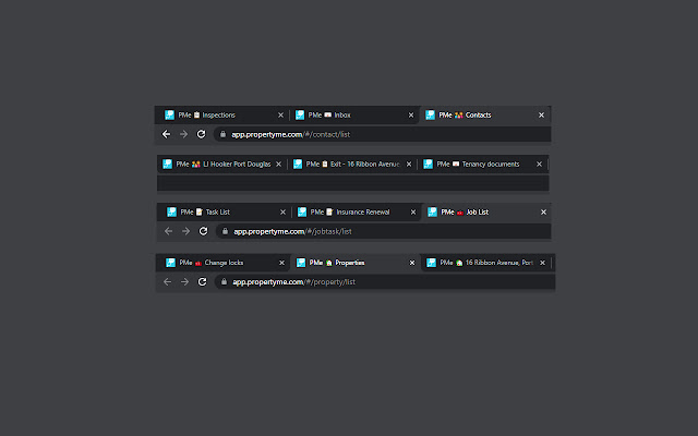 Better PropertyMe Tab Titles  from Chrome web store to be run with OffiDocs Chromium online