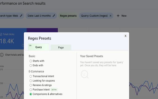 Better Regex in Search Console  from Chrome web store to be run with OffiDocs Chromium online