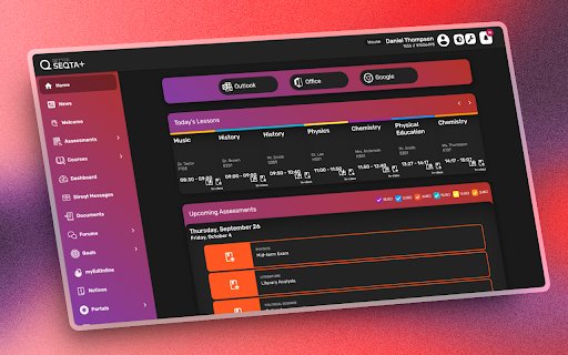 BetterSEQTA+  from Chrome web store to be run with OffiDocs Chromium online