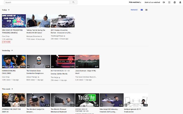 Better Subscriptions for YouTube™  from Chrome web store to be run with OffiDocs Chromium online