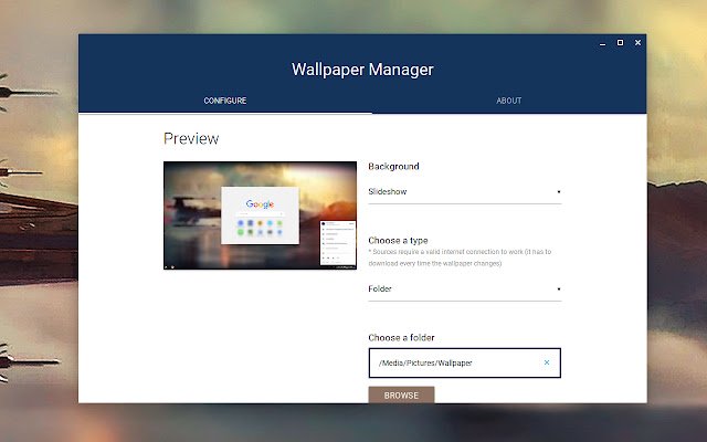 Better Wallpaper Manager para Chrome OS de Chrome web store para ejecutarse con OffiDocs Chromium en línea