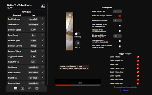 Better YouTube Shorts from Chrome web store to be run with OffiDocs Chromium online Better YouTube Shorts from Chrome web store to be run with OffiDocs Chromium online