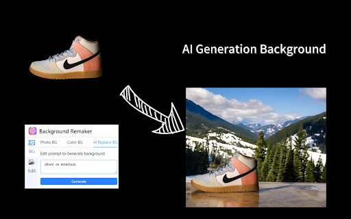 BG Remaker Replace  Remove Background  from Chrome web store to be run with OffiDocs Chromium online