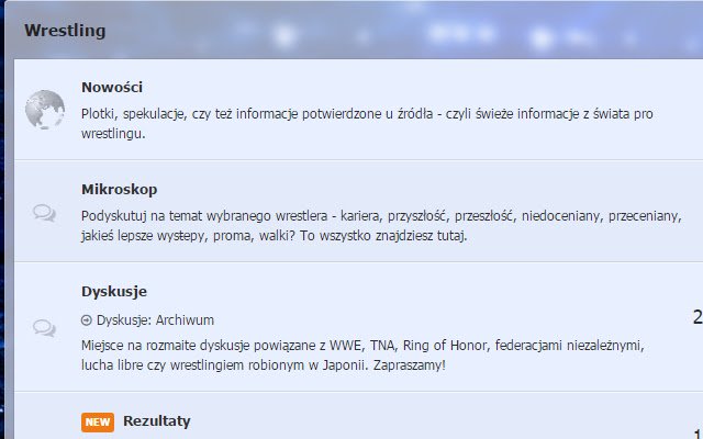 Chrome 웹 스토어의 BGZ Wrestling Polska가 OffiDocs Chromium 온라인과 함께 실행됩니다.