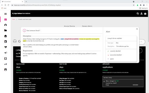 Bias Detection Technology  from Chrome web store to be run with OffiDocs Chromium online