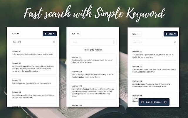 Bible Search  from Chrome web store to be run with OffiDocs Chromium online
