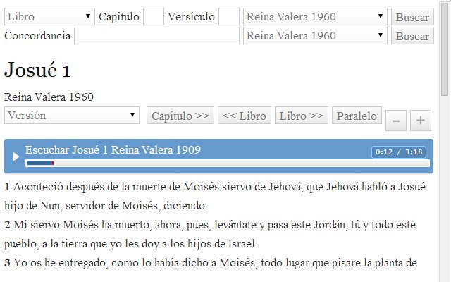 Biblia y Concordancia con Audio from Chrome web store to be run with OffiDocs Chromium online