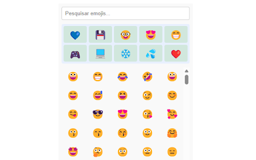 Biblioteca de Emojis  from Chrome web store to be run with OffiDocs Chromium online