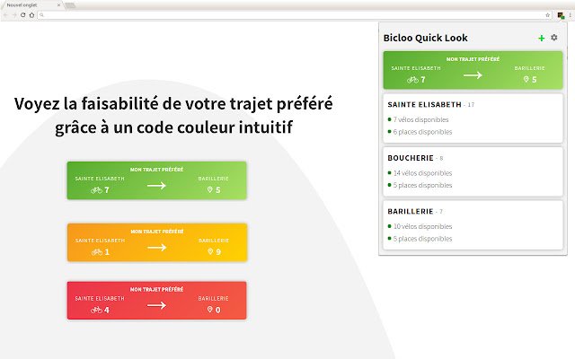Bicloo Quick Look  from Chrome web store to be run with OffiDocs Chromium online