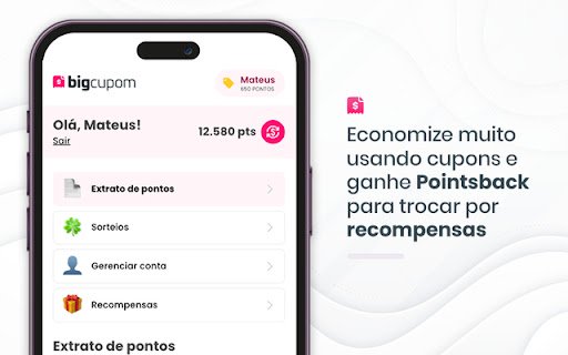 Big Cupom: Cupons e Ofertas  from Chrome web store to be run with OffiDocs Chromium online