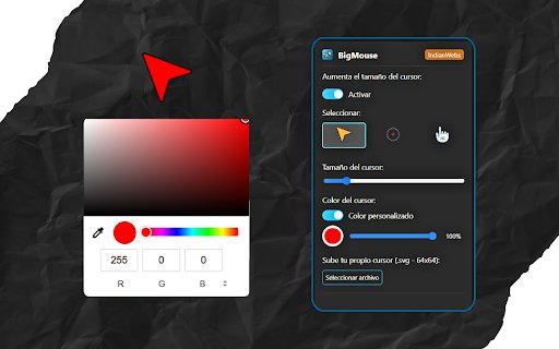 BigMouse  from Chrome web store to be run with OffiDocs Chromium online