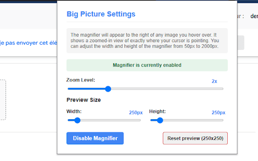 Big Picture  from Chrome web store to be run with OffiDocs Chromium online