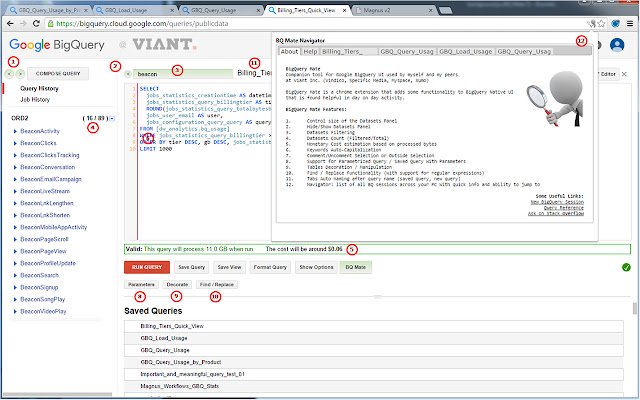 ক্রোম ওয়েব স্টোর থেকে BigQuery Mate অনলাইনে OffiDocs Chromium এর সাথে চালানো হবে