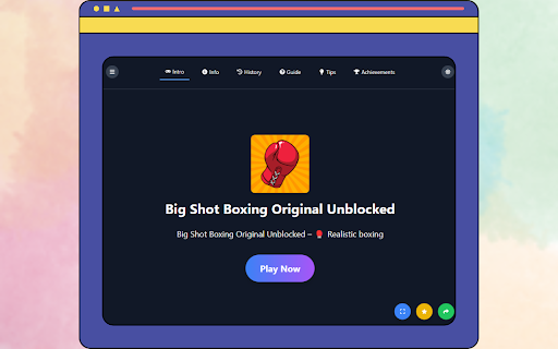 Big Shot Boxing Original Unblocked  from Chrome web store to be run with OffiDocs Chromium online