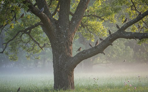 Big trees and birds  from Chrome web store to be run with OffiDocs Chromium online