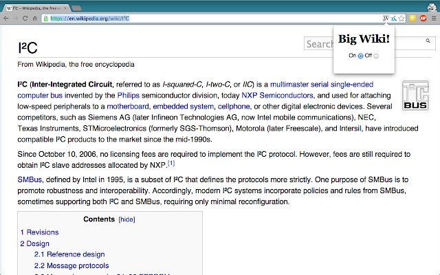 BigWiki  from Chrome web store to be run with OffiDocs Chromium online