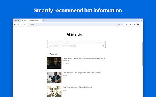 BiLin Free AI Search Engine Sidebar  from Chrome web store to be run with OffiDocs Chromium online