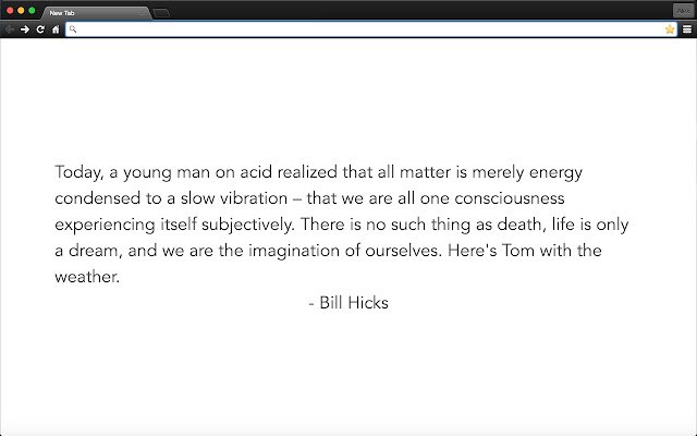 Bill Hicks Quotes  from Chrome web store to be run with OffiDocs Chromium online
