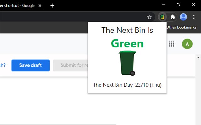 Bin Day Reminder  from Chrome web store to be run with OffiDocs Chromium online