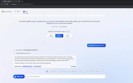 BingChatAnywhere  from Chrome web store to be run with OffiDocs Chromium online