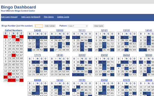 Bingo Dashboard  from Chrome web store to be run with OffiDocs Chromium online
