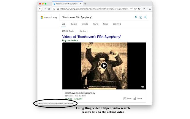 Bing Video Helper  from Chrome web store to be run with OffiDocs Chromium online
