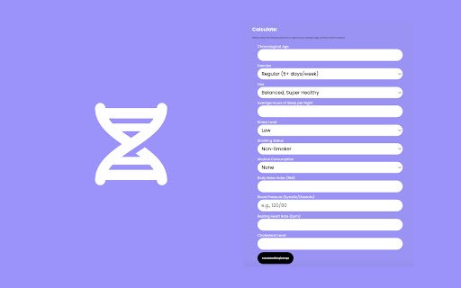 Biological Age Calculator | bioagecalculator.com  from Chrome web store to be run with OffiDocs Chromium online
