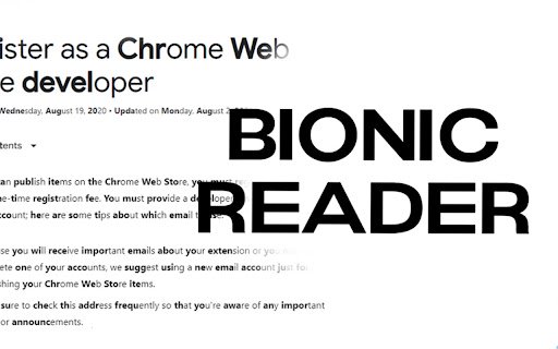 Bionic Reader ADHD Aid For Reading  from Chrome web store to be run with OffiDocs Chromium online