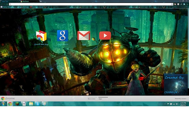 Motyw Bioshock Rapture ze sklepu internetowego Chrome można uruchamiać za pomocą OffiDocs Chromium online