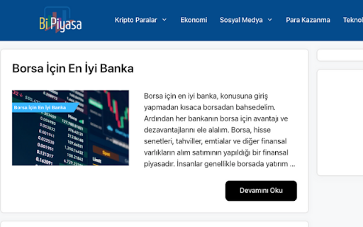 Bi Piyasa Ekonomi ve Para  from Chrome web store to be run with OffiDocs Chromium online