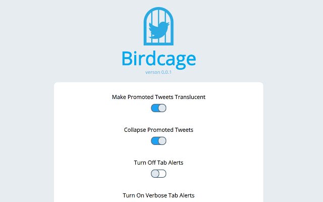 Birdcage  from Chrome web store to be run with OffiDocs Chromium online