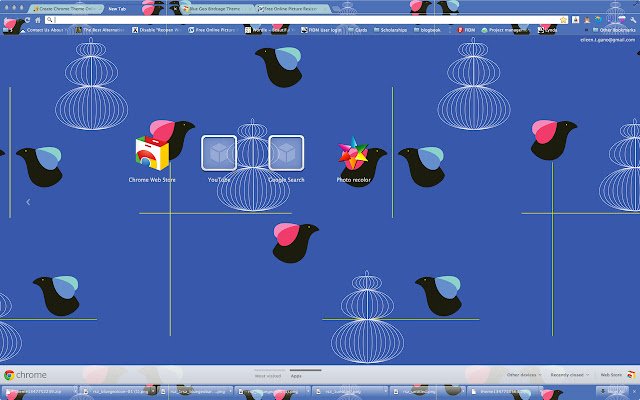 Birdcage Theme Blue van de Chrome-webwinkel om te worden uitgevoerd met OffiDocs Chromium online