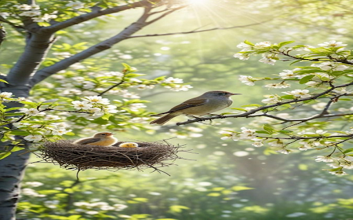 Birds nest in the tree wallpaper  from Chrome web store to be run with OffiDocs Chromium online