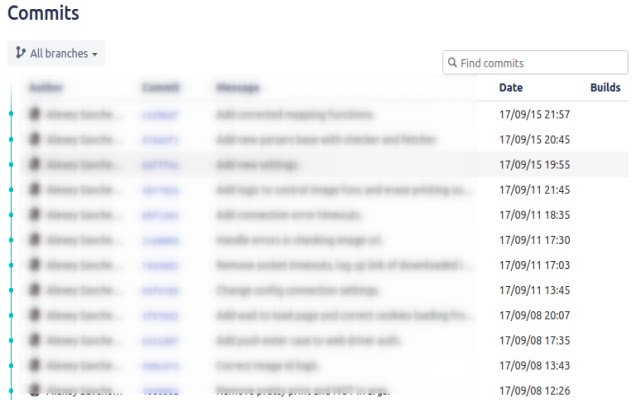 Bitbucket (+ אחרים): תאריך התחייבות מוחלט מחנות האינטרנט של Chrome להפעלה עם OffiDocs Chromium מקוון