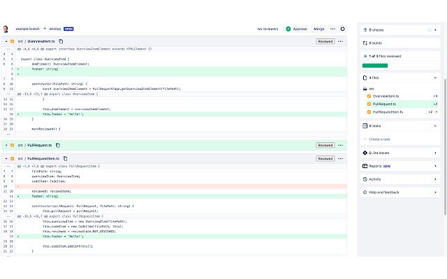 Bitbucket Pull Request File Review  from Chrome web store to be run with OffiDocs Chromium online
