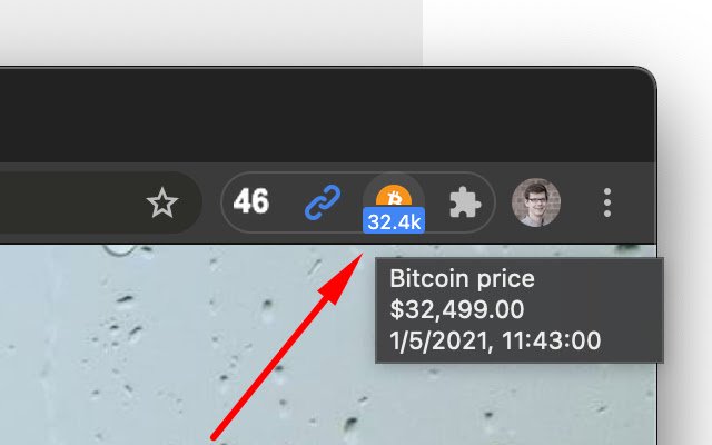 Chrome ウェブストアの Bitcoin Tracker を OffiDocs Chromium online で実行