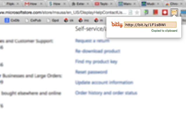 Bitly URL Shortner  from Chrome web store to be run with OffiDocs Chromium online