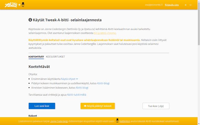 Bittiniilo (ent. Tweak A bitti)  from Chrome web store to be run with OffiDocs Chromium online