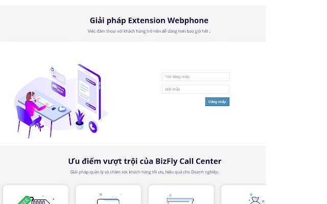 Bizfly Callcenter từ cửa hàng Chrome trực tuyến sẽ được chạy với OffiDocs Chromium trực tuyến