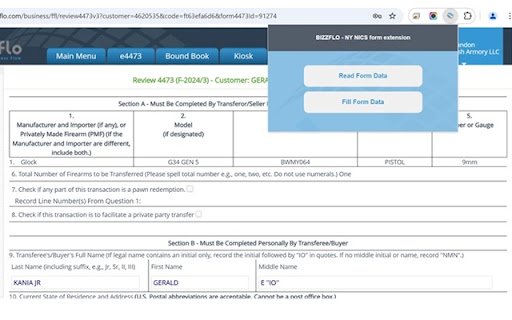 Bizzflo NY NICS Extension  from Chrome web store to be run with OffiDocs Chromium online